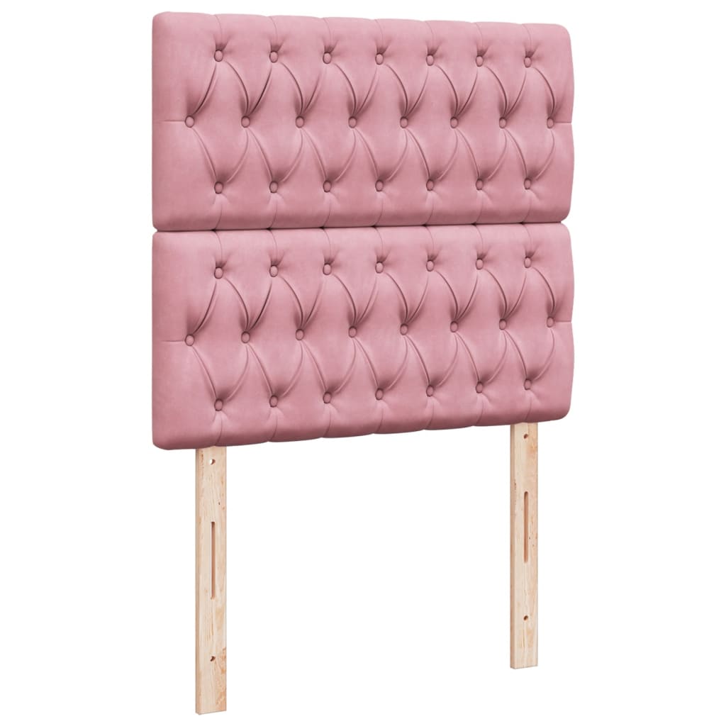 Box spring krevet s madracem ružičasti 80 x 200 cm baršunasti
