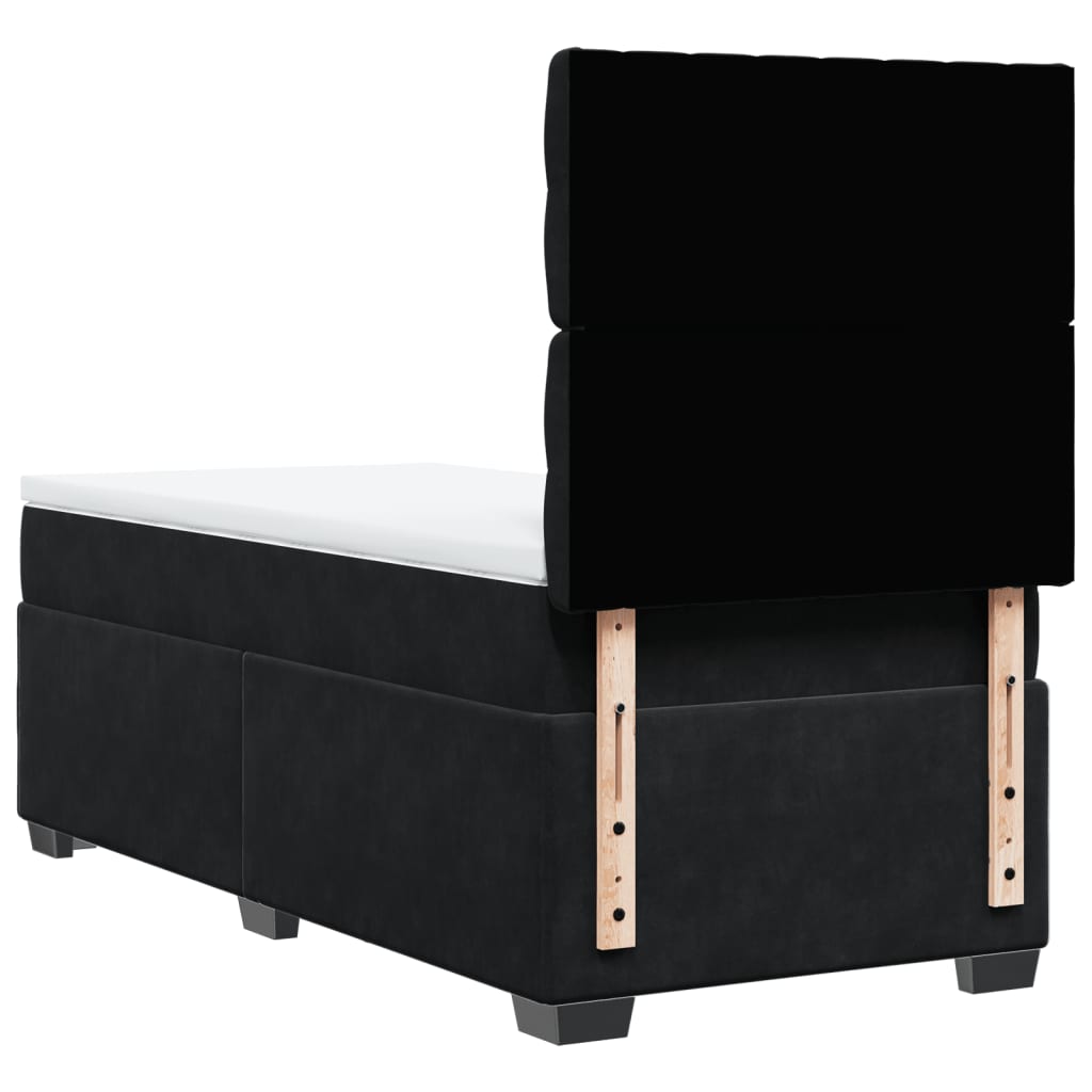 Box spring krevet s madracem crni 90x190 cm baršunasti
