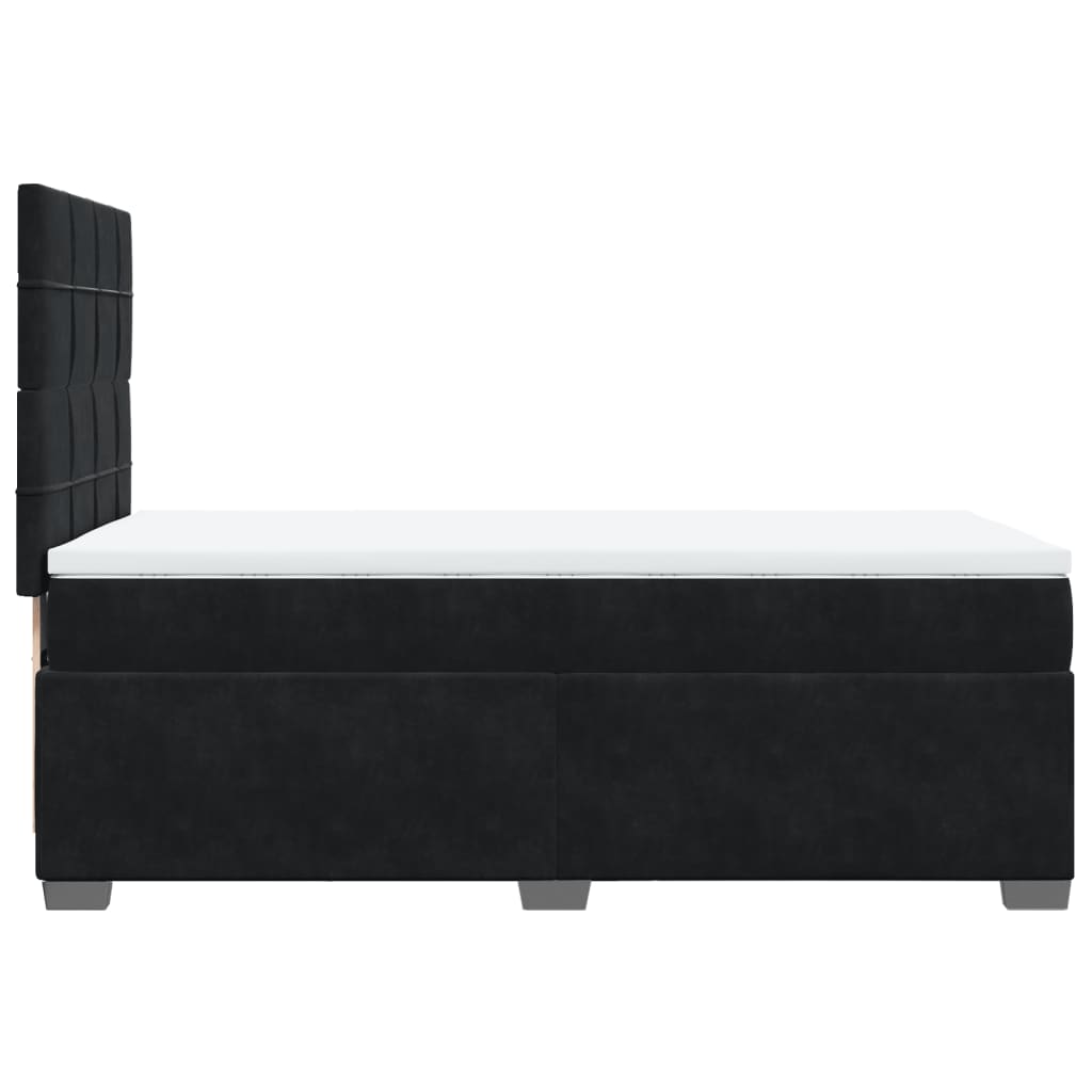 Box spring krevet s madracem crni 90x200 cm baršunasti