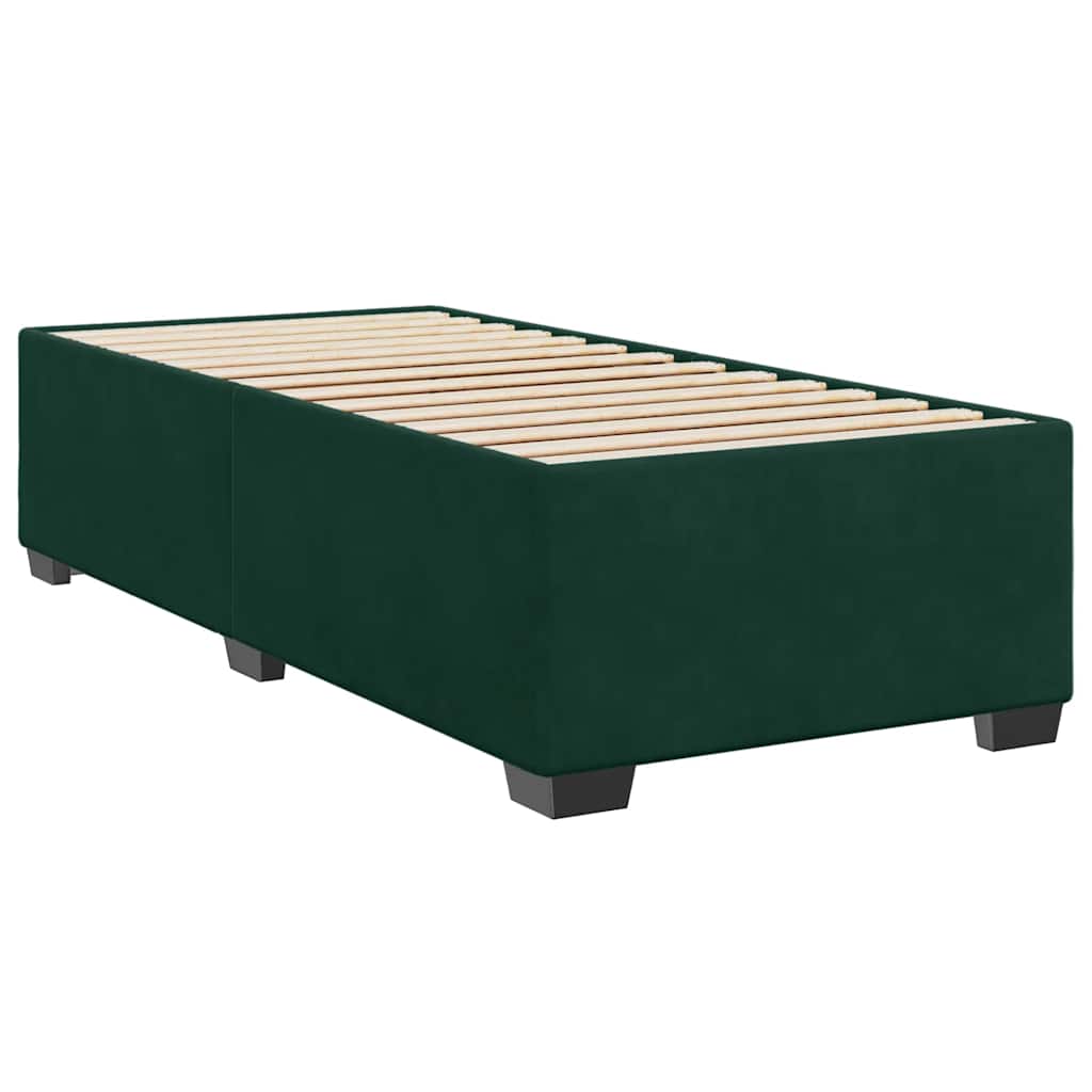 Box spring krevet s madracem tamnozeleni 90x200 cm baršunasti
