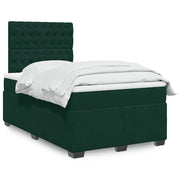 Krevet box spring s madracem tamnozeleni 120x190 cm baršunasti