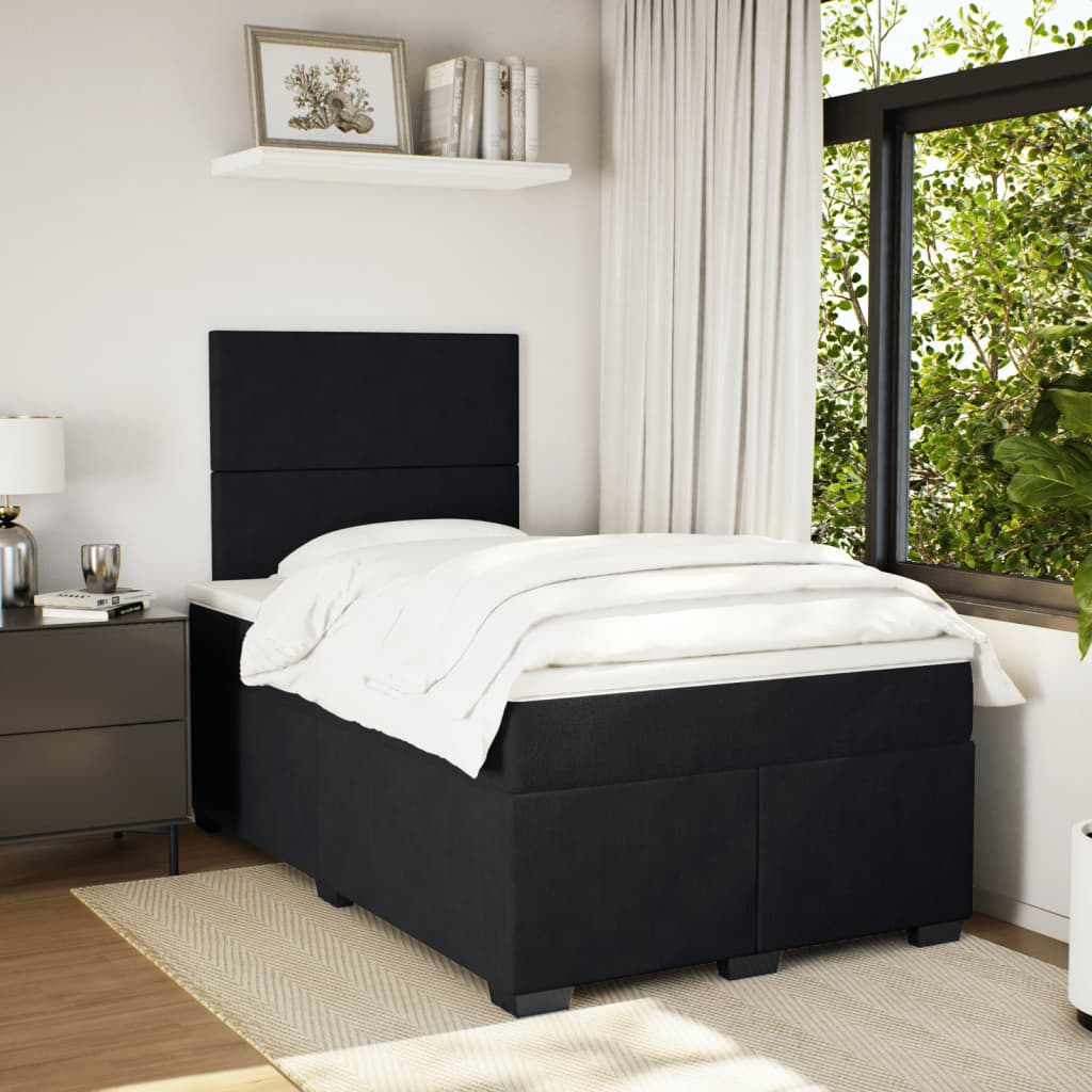 Box spring krevet s madracem crni 120 x 200 cm baršunasti