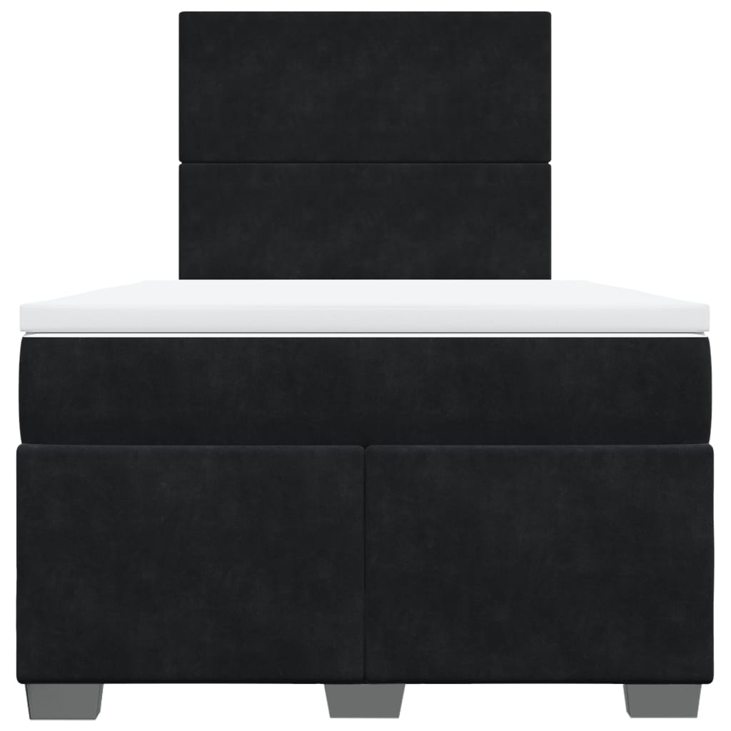 Box spring krevet s madracem crni 120 x 200 cm baršunasti