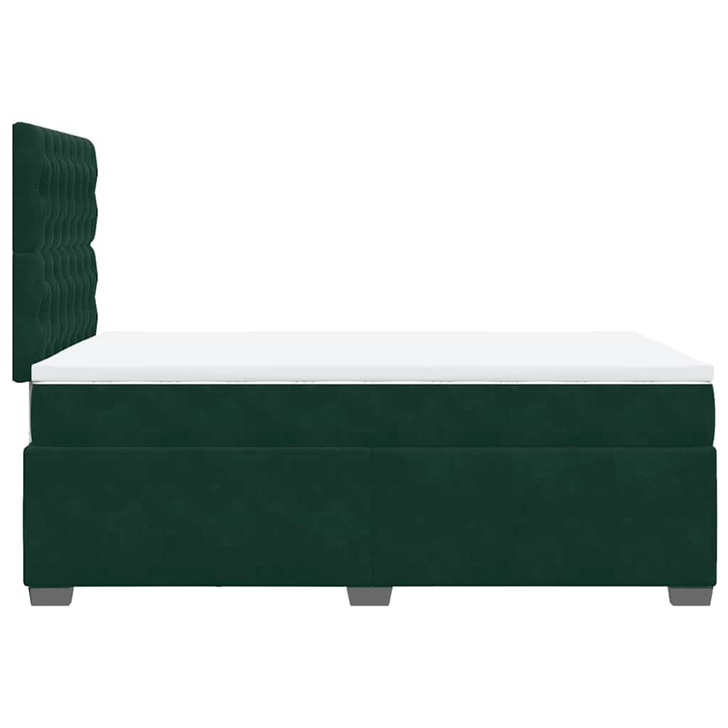 Box spring krevet s madracem tamnozeleni 120x200 cm baršunasti