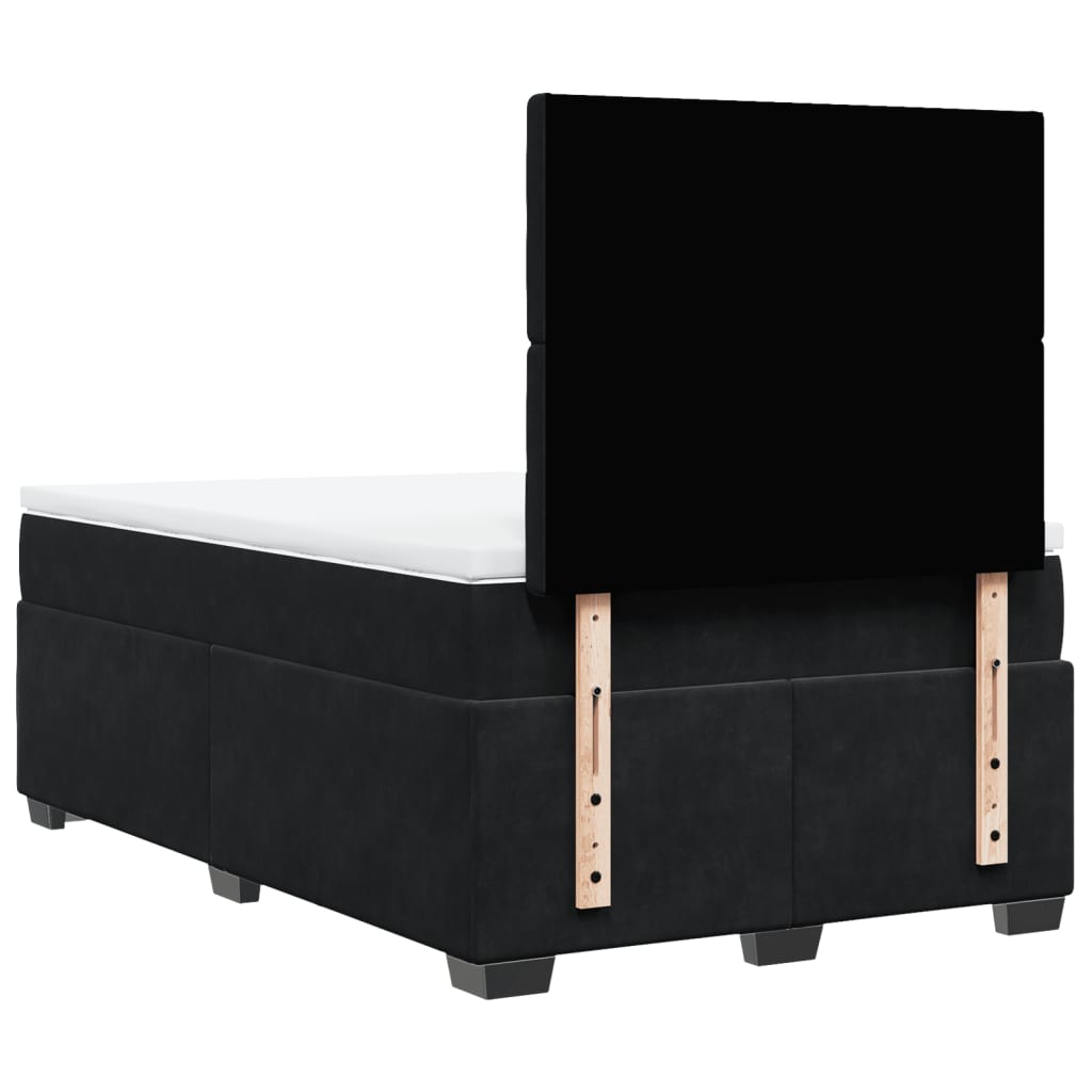 Box spring krevet s madracem crni 120 x 200 cm baršunasti