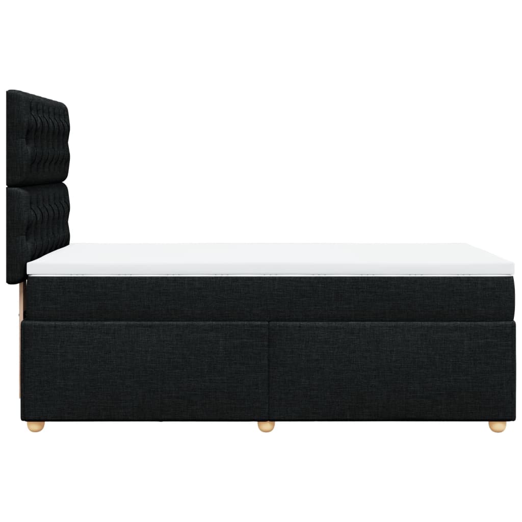 Box spring krevet s madracem crni 90x190 cm od tkanine