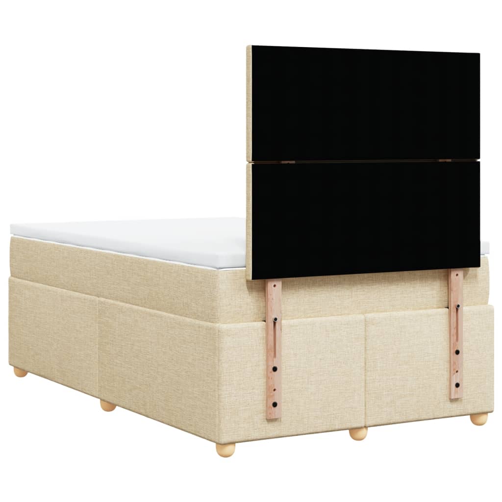 Krevet box spring s madracem krem 120 x 190 cm od tkanine