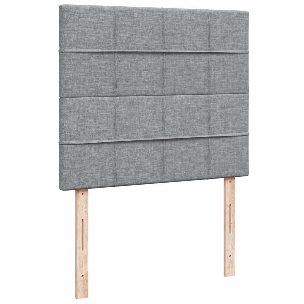 Krevet s oprugama i madracem svjetlosivi 120x190 cm od tkanine