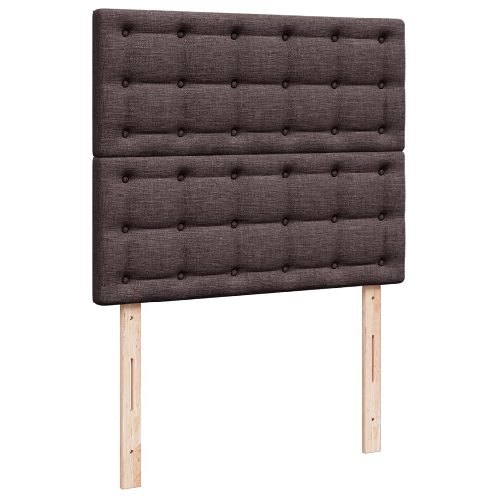 Krevet box spring s madracem tamnosmeđi 120 x 190 cm od tkanine