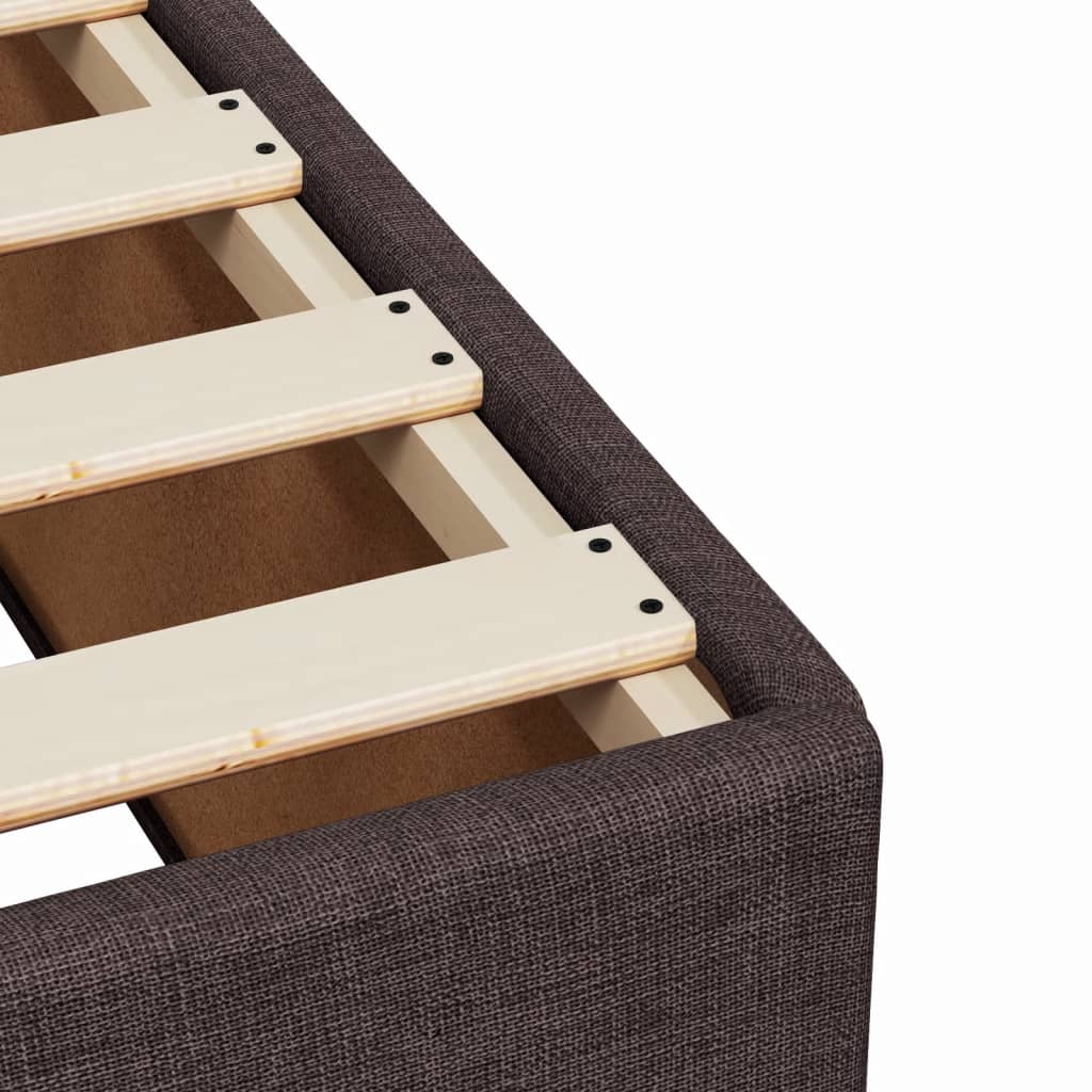 Krevet box spring s madracem tamnosmeđi 120 x 190 cm od tkanine
