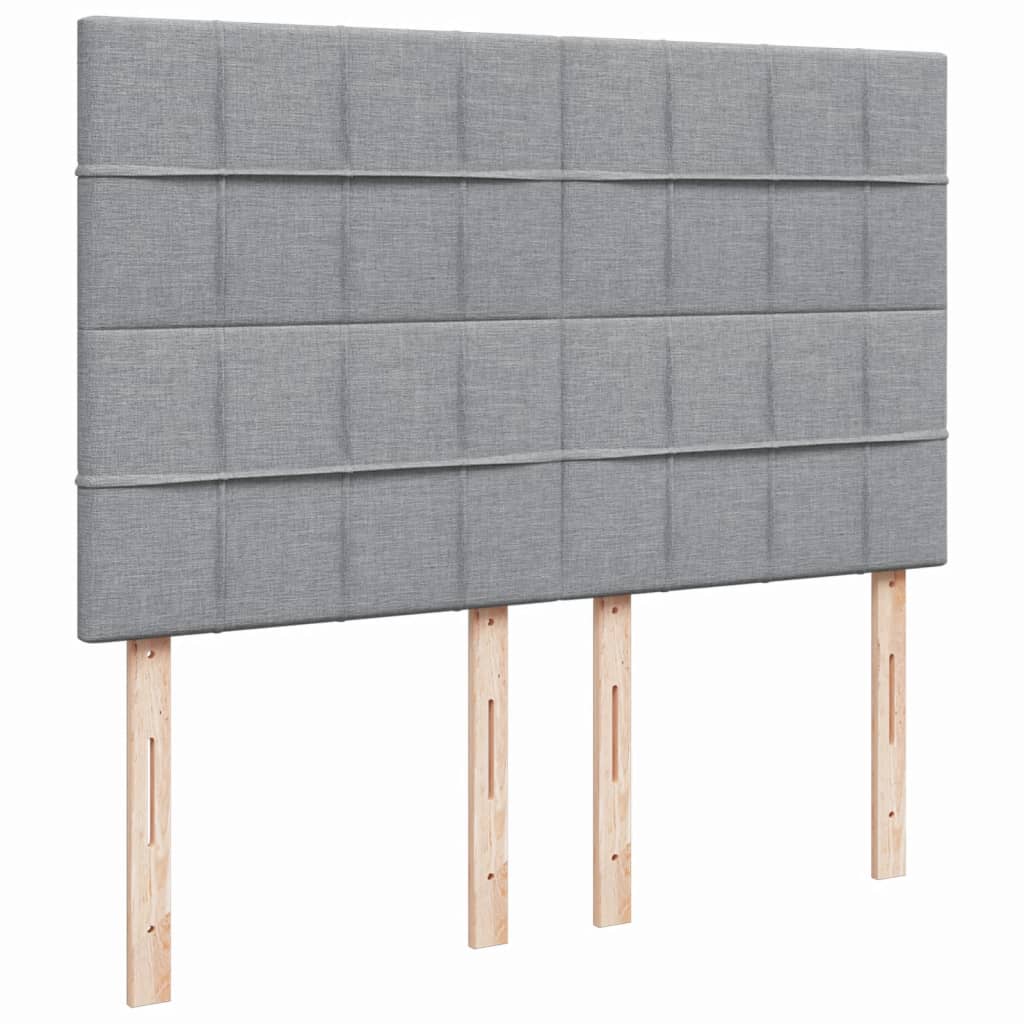 Krevet box spring s madracem svjetlosiva 160x200 cm tkanina