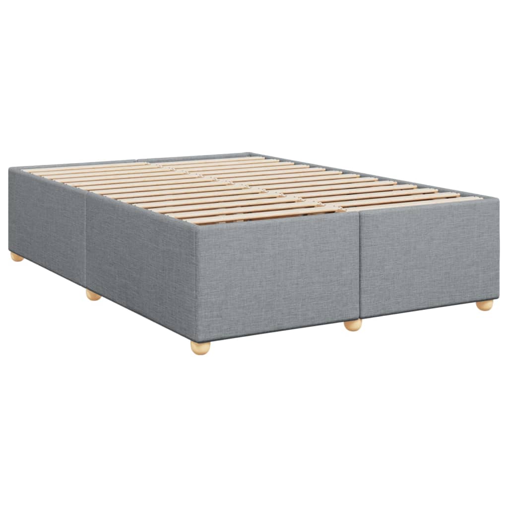 Krevet box spring s madracem svjetlosiva 160x200 cm tkanina