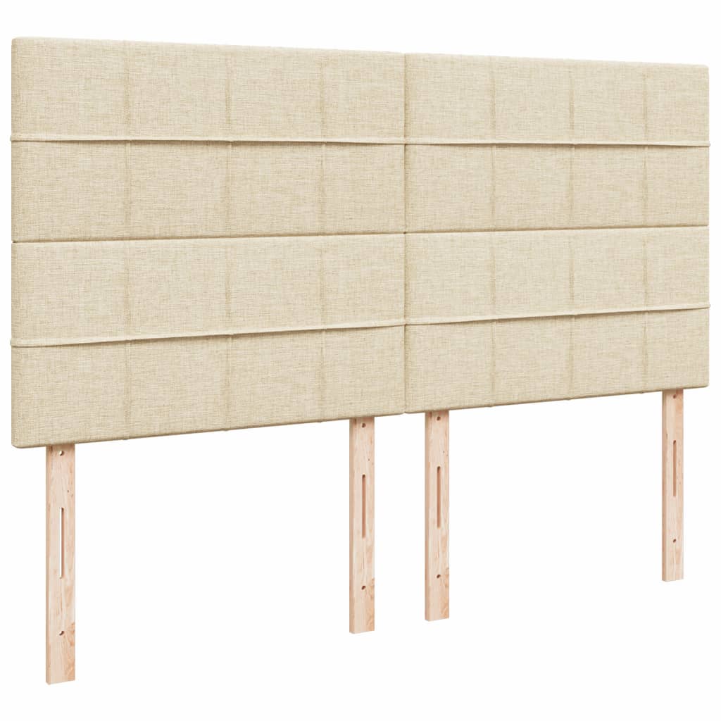 Krevet s oprugama i madracem krem 180x200 cm od tkanine