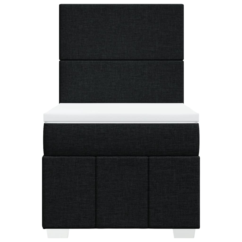 Box spring krevet s madracem crni 90x190 cm od tkanine