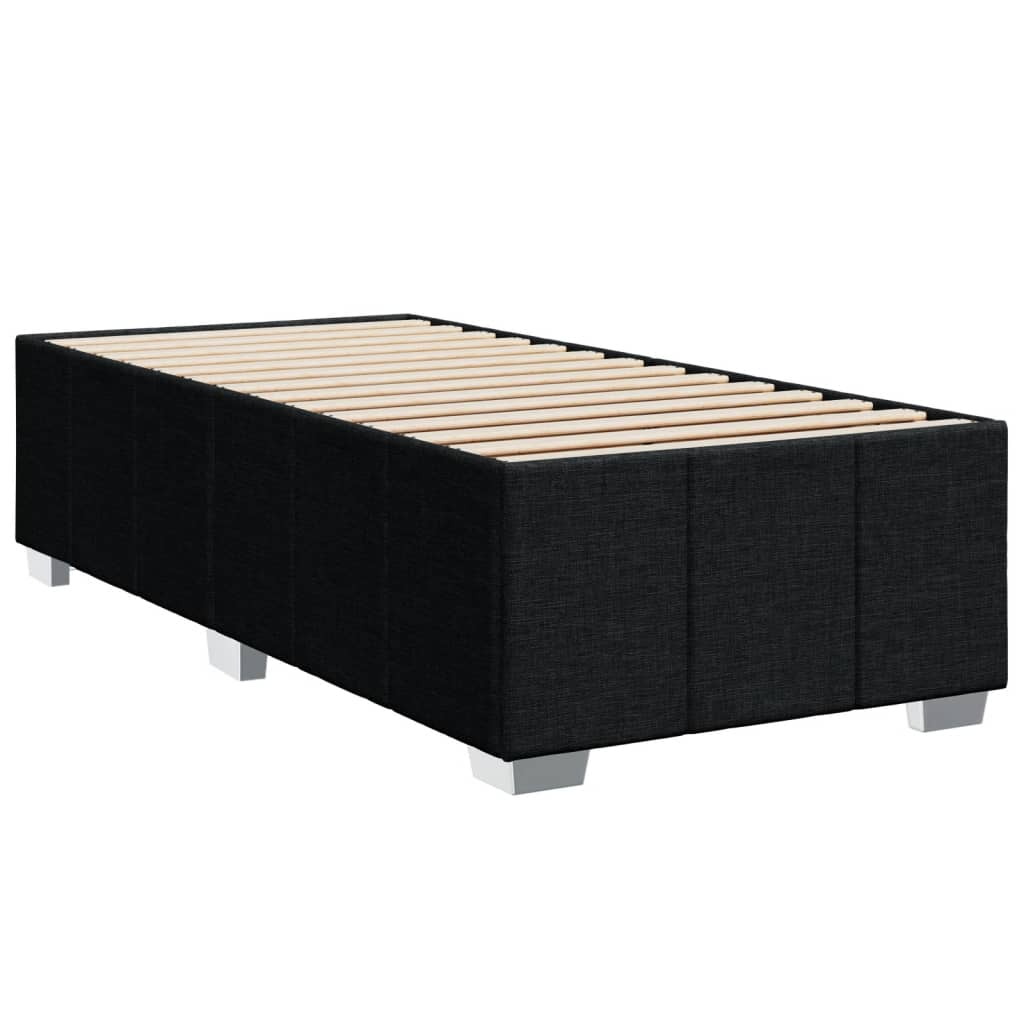 Box spring krevet s madracem crni 90x190 cm od tkanine