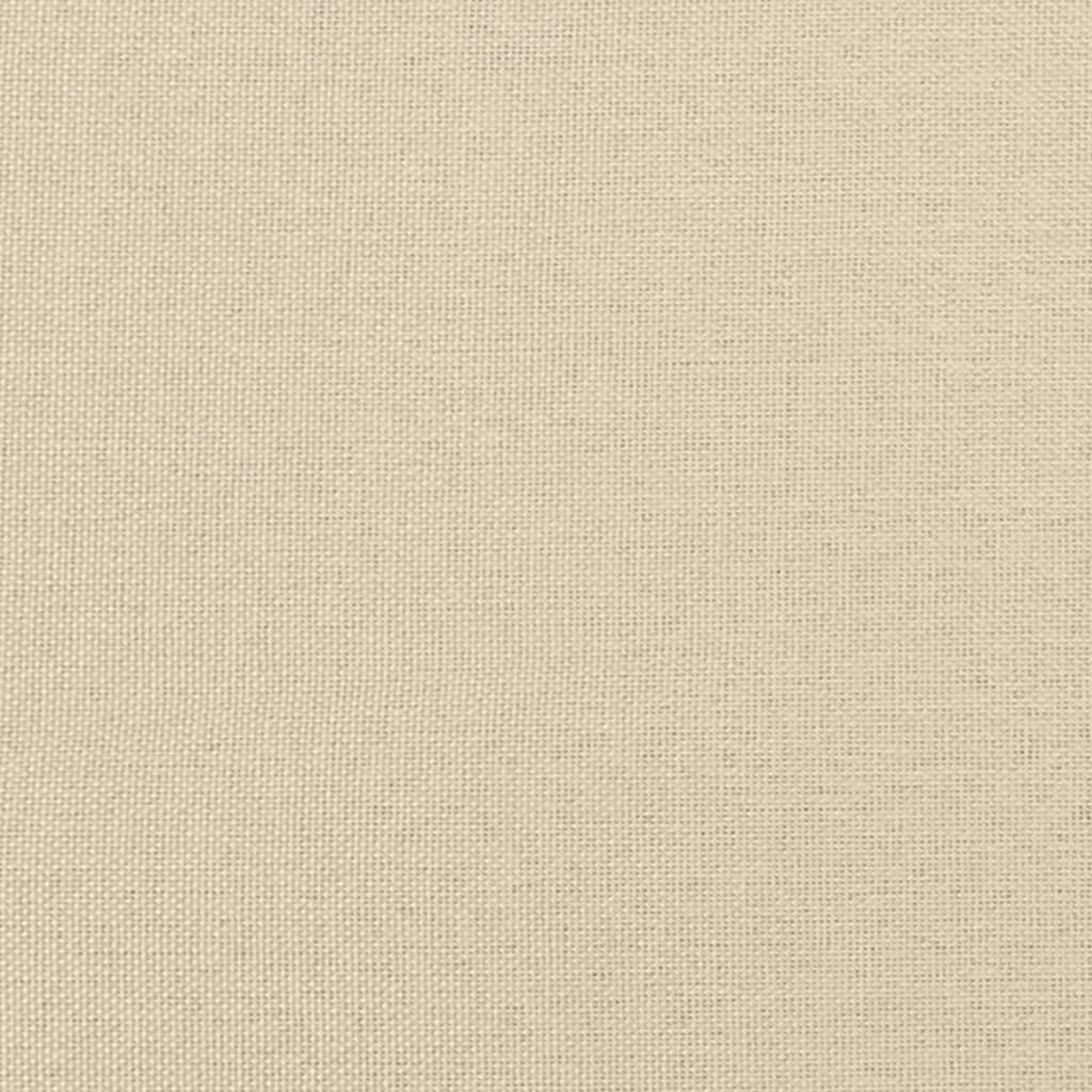Krevet s oprugama i madracem krem 90 x 200 cm od tkanine