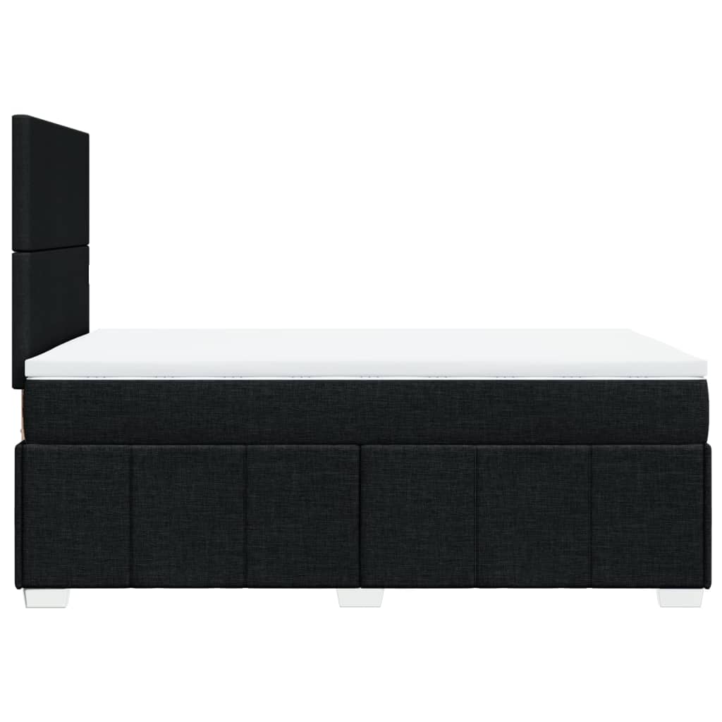 Krevet box spring s madracem crni 120 x 190 cm od tkanine
