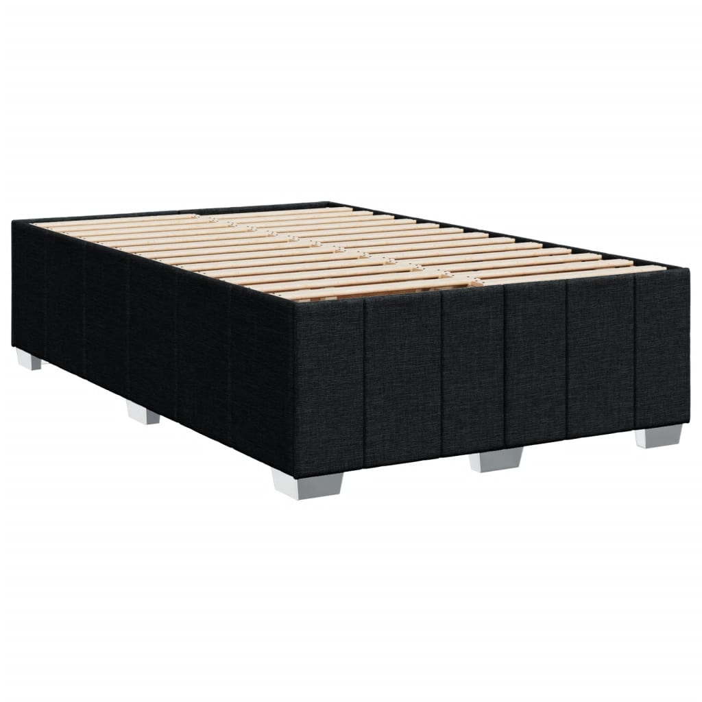 Krevet box spring s madracem crni 120 x 190 cm od tkanine