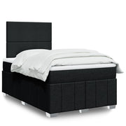 Krevet box spring s madracem crni 120 x 190 cm od tkanine