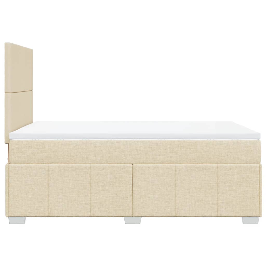 Krevet box spring s madracem krem 120 x 190 cm od tkanine