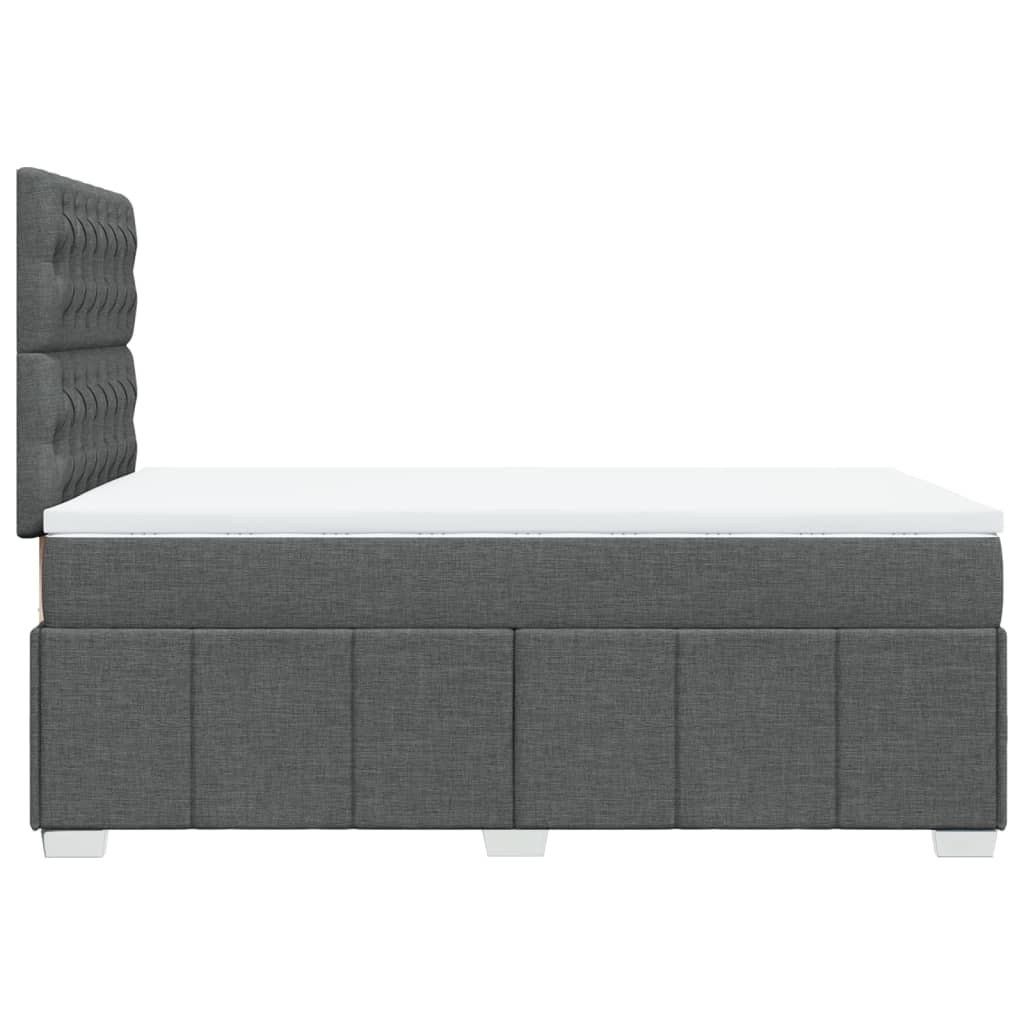 Krevet box spring s madracem tamnosivi 120 x 190 cm tkanina