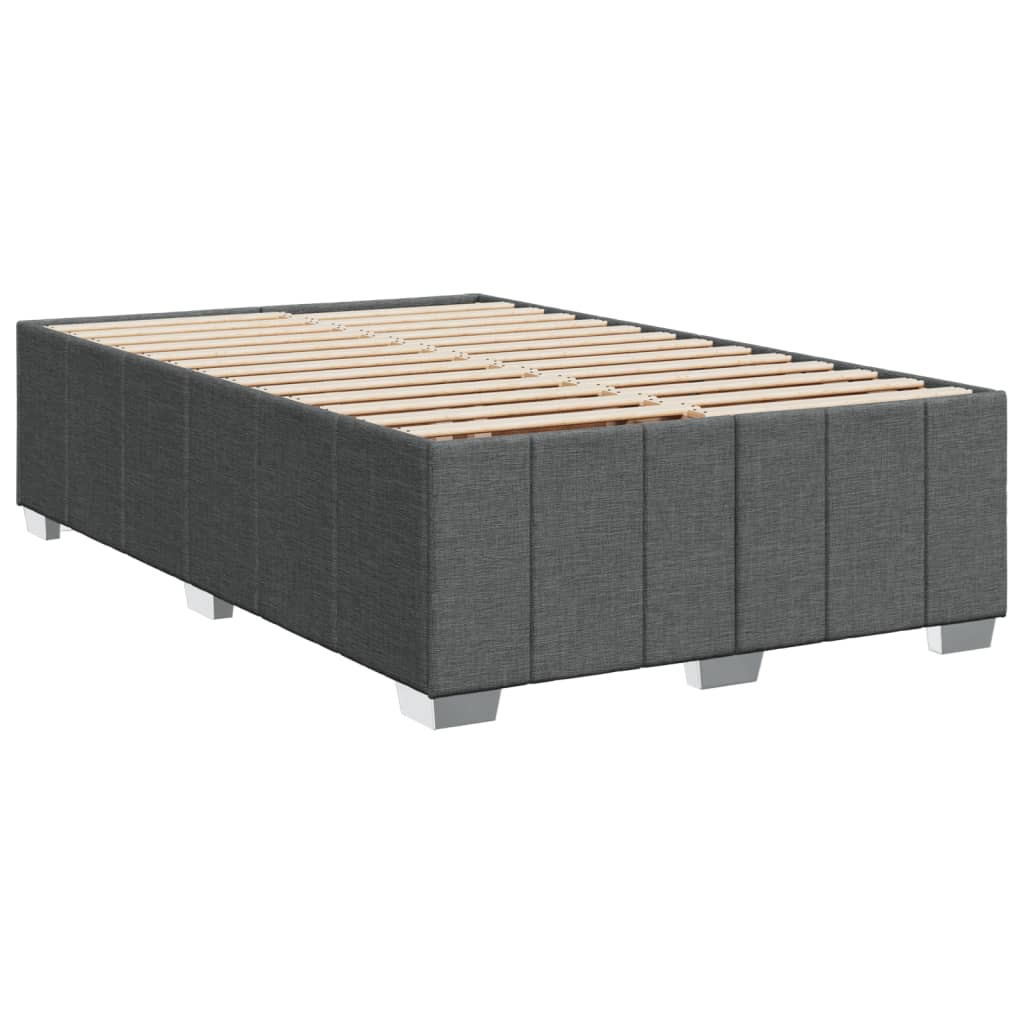 Krevet box spring s madracem tamnosivi 120 x 190 cm tkanina