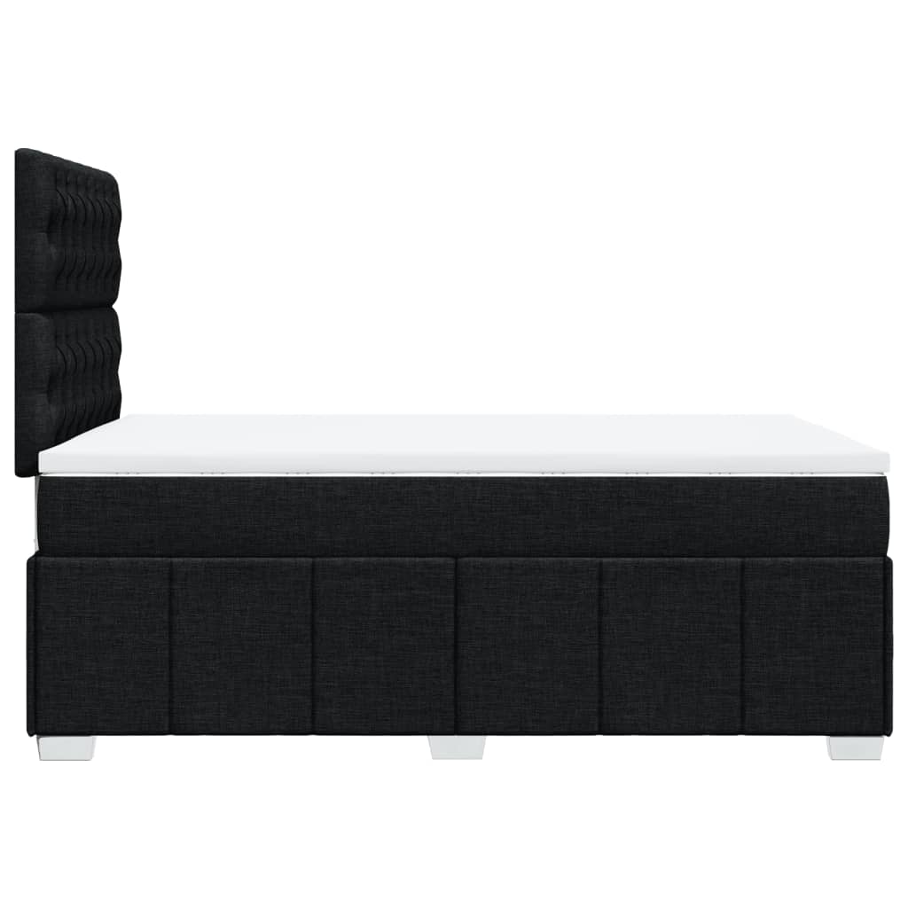 Krevet box spring s madracem crni 120 x 190 cm od tkanine