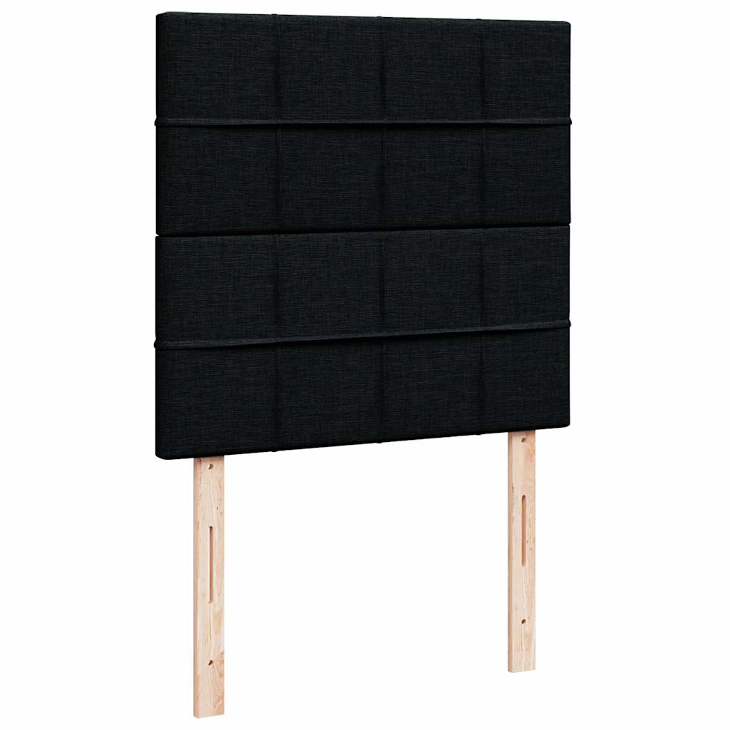 Box spring krevet s madracem crni 80 x 200 cm od tkanine