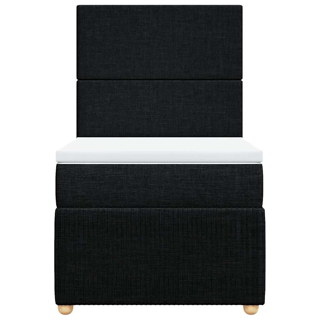 Box spring krevet s madracem crni 90x190 cm od tkanine