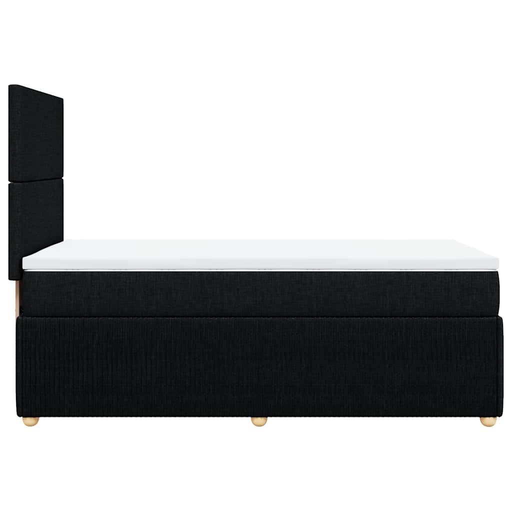 Box spring krevet s madracem crni 90x190 cm od tkanine