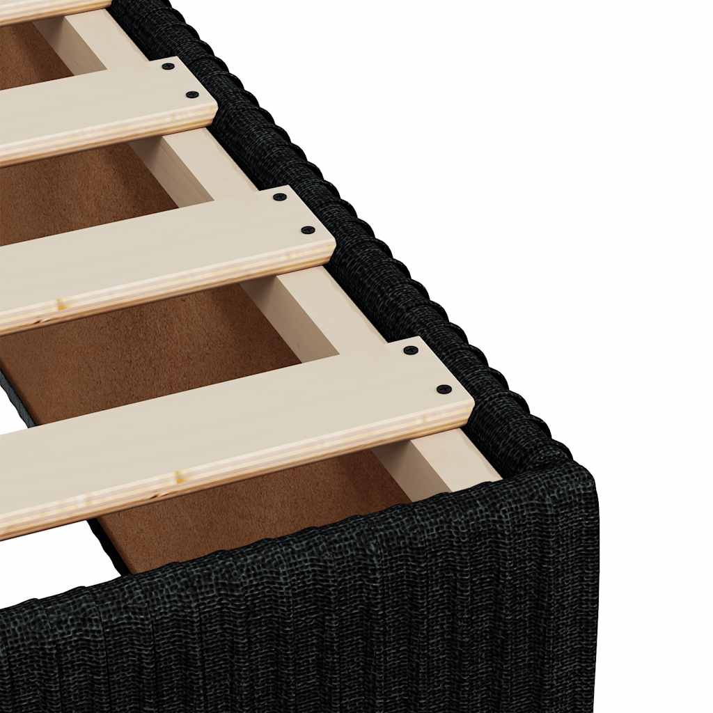 Box spring krevet s madracem crni 90x190 cm od tkanine