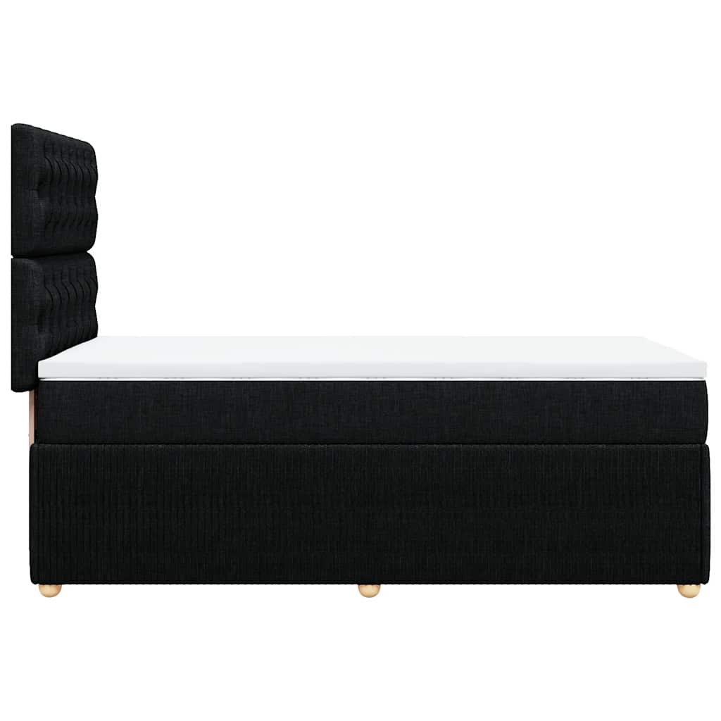 Box spring krevet s madracem crni 90x190 cm od tkanine