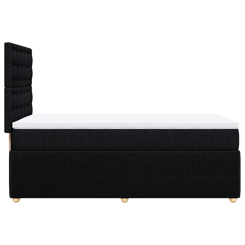 Box spring krevet s madracem crni 90x190 cm od tkanine