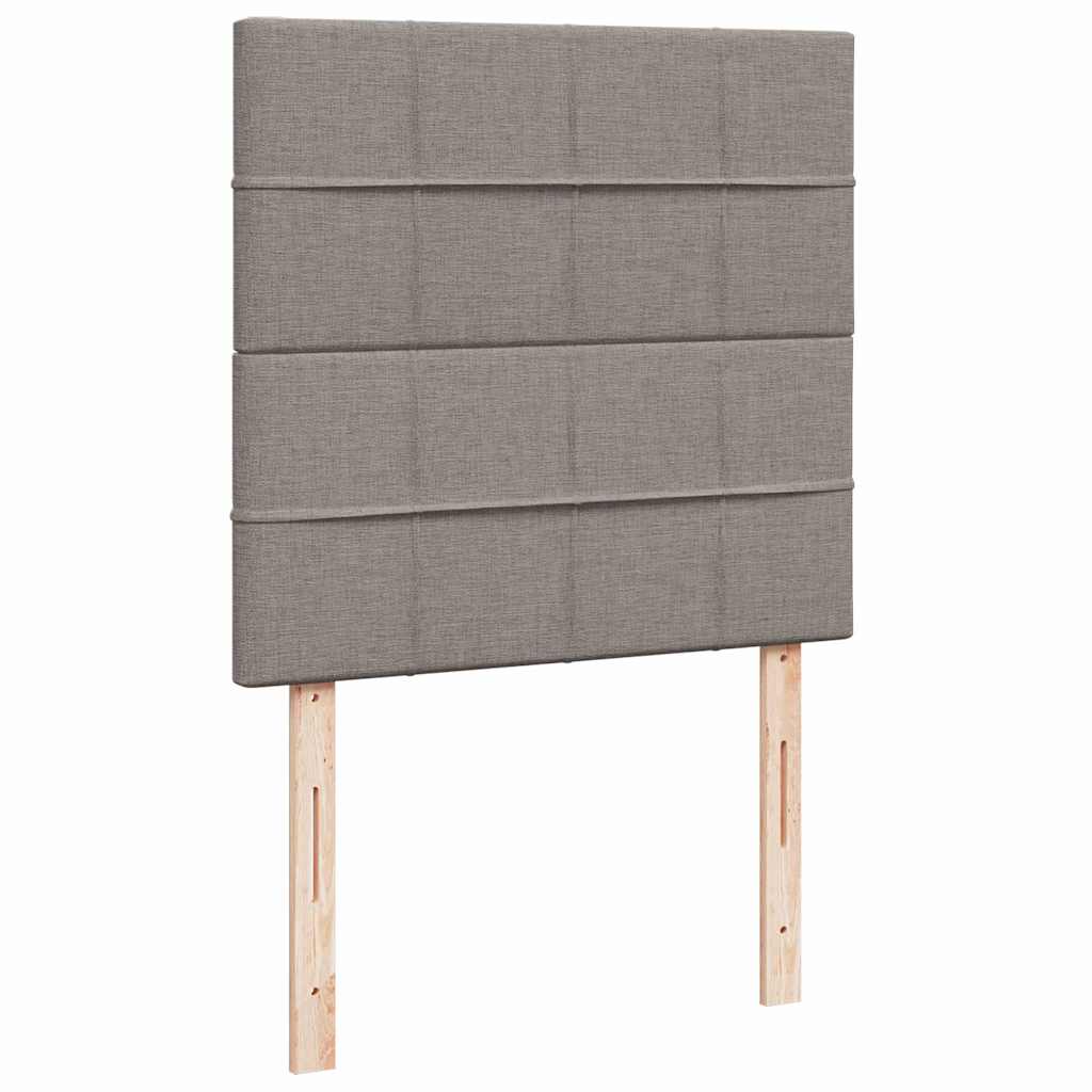 Krevet s oprugama i madracem smeđesivi 100 x 200 cm od tkanine
