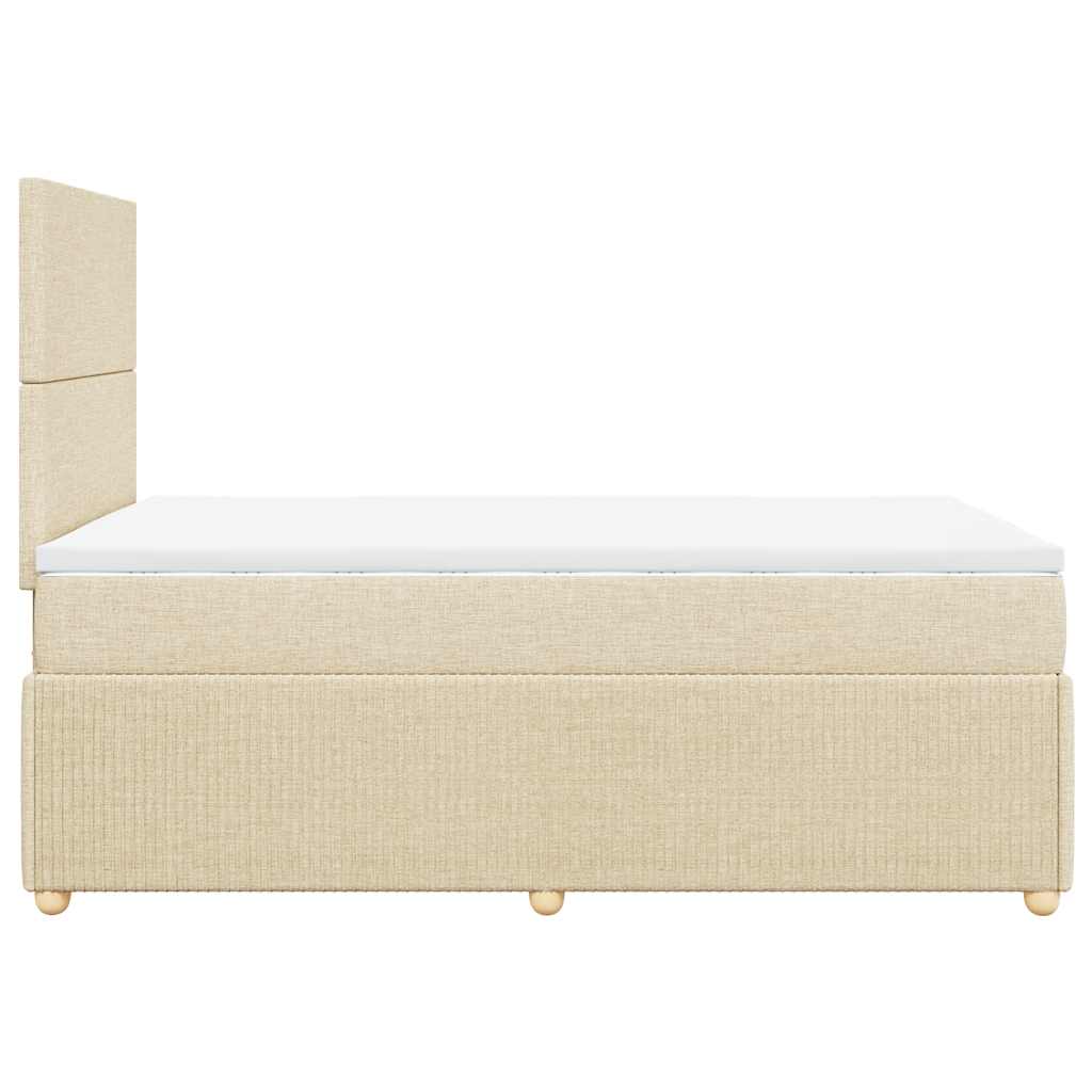 Krevet box spring s madracem krem 120 x 190 cm od tkanine