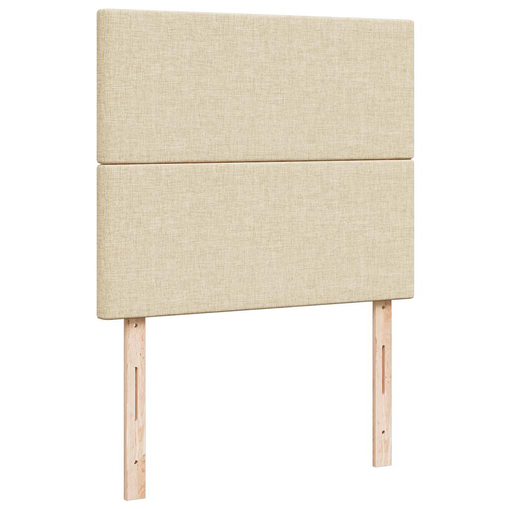 Krevet box spring s madracem krem 120 x 190 cm od tkanine