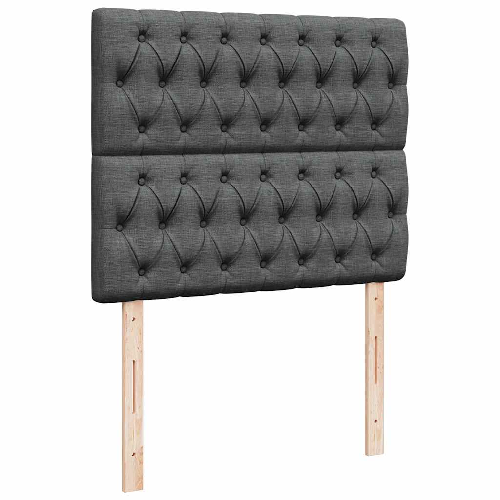 Krevet box spring s madracem tamnosivi 120 x 190 cm tkanina
