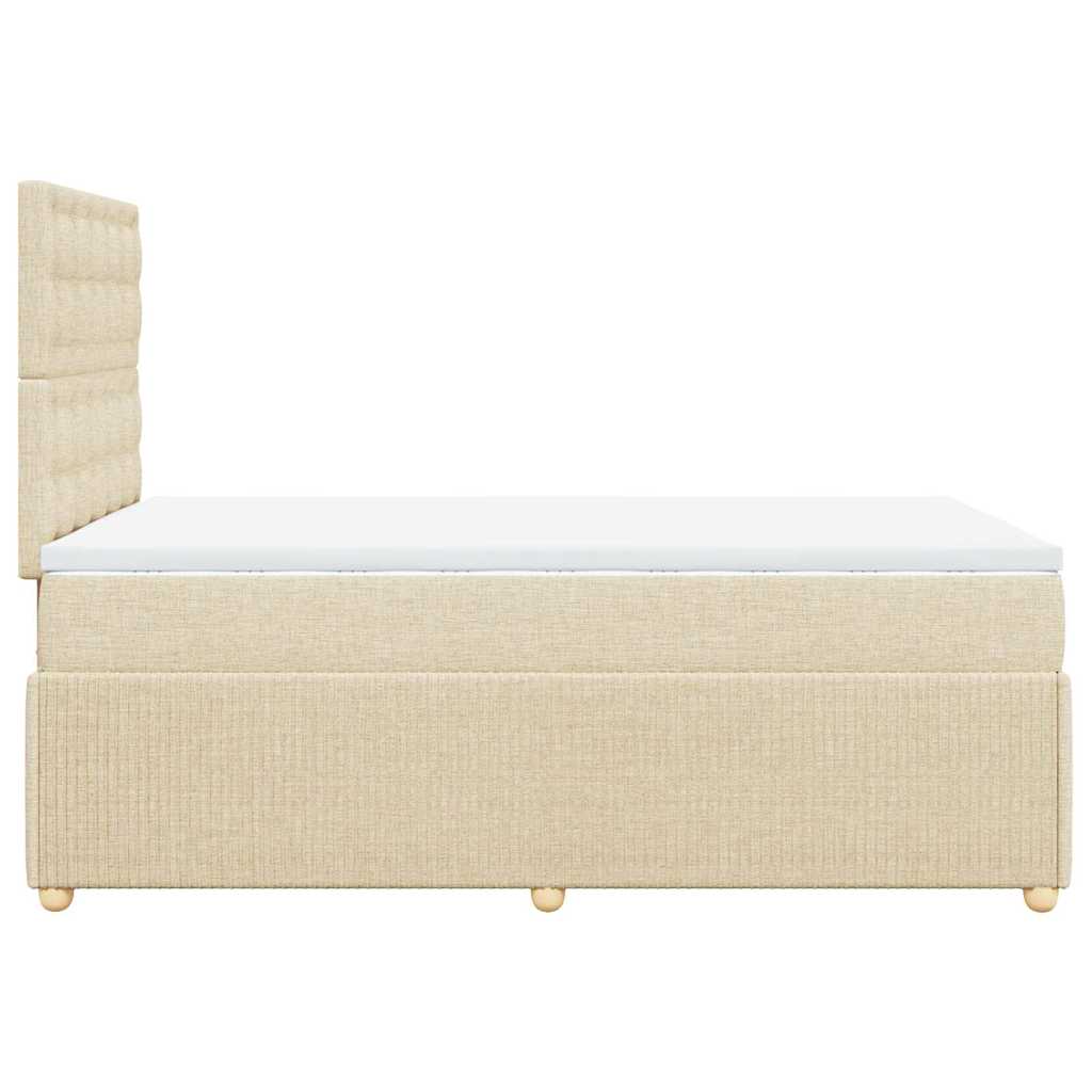 Krevet box spring s madracem krem 120 x 190 cm od tkanine
