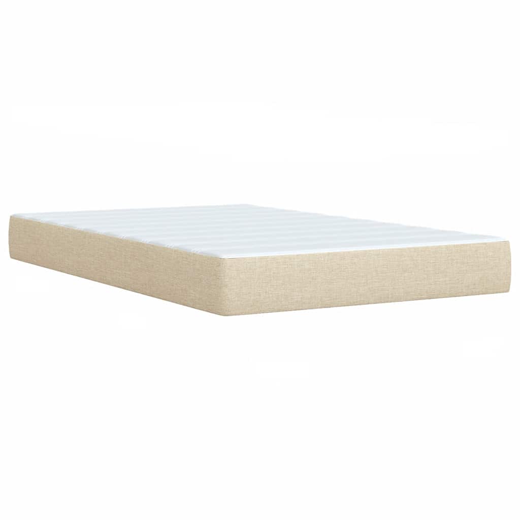 Krevet box spring s madracem krem 120 x 190 cm od tkanine