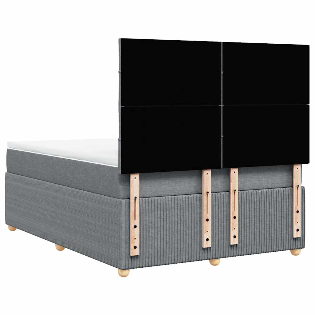 Krevet box spring s madracem svjetlosiva 160x200 cm tkanina