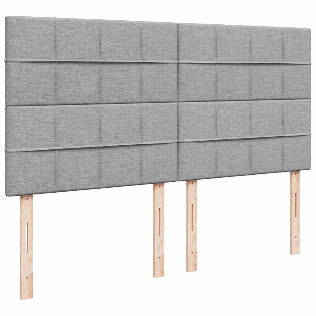 Krevet s oprugama i madracem svjetlosivi 180x200 cm od tkanine