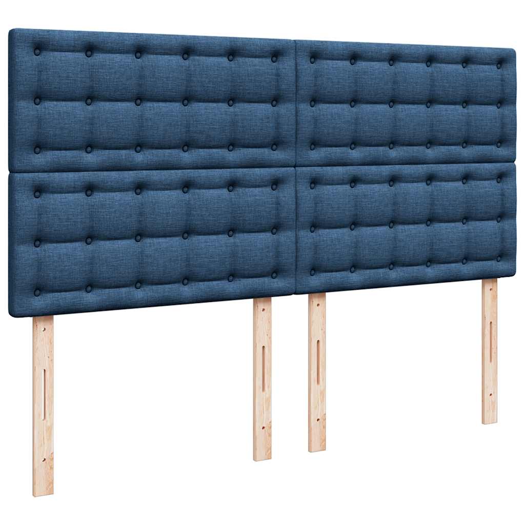 Krevet s oprugama i madracem plavi 180x200 cm od tkanine