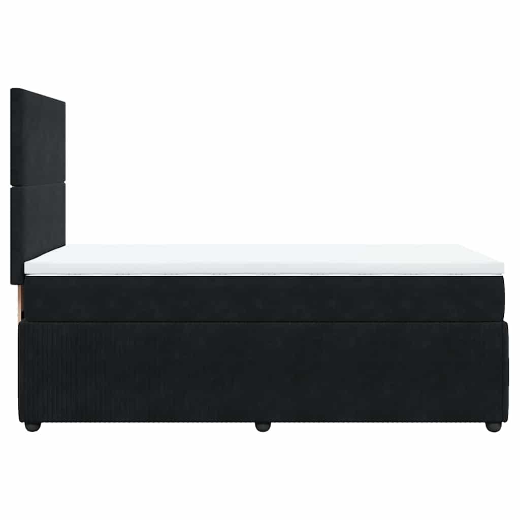 Box spring krevet s madracem crni 80 x 200 cm baršunasti
