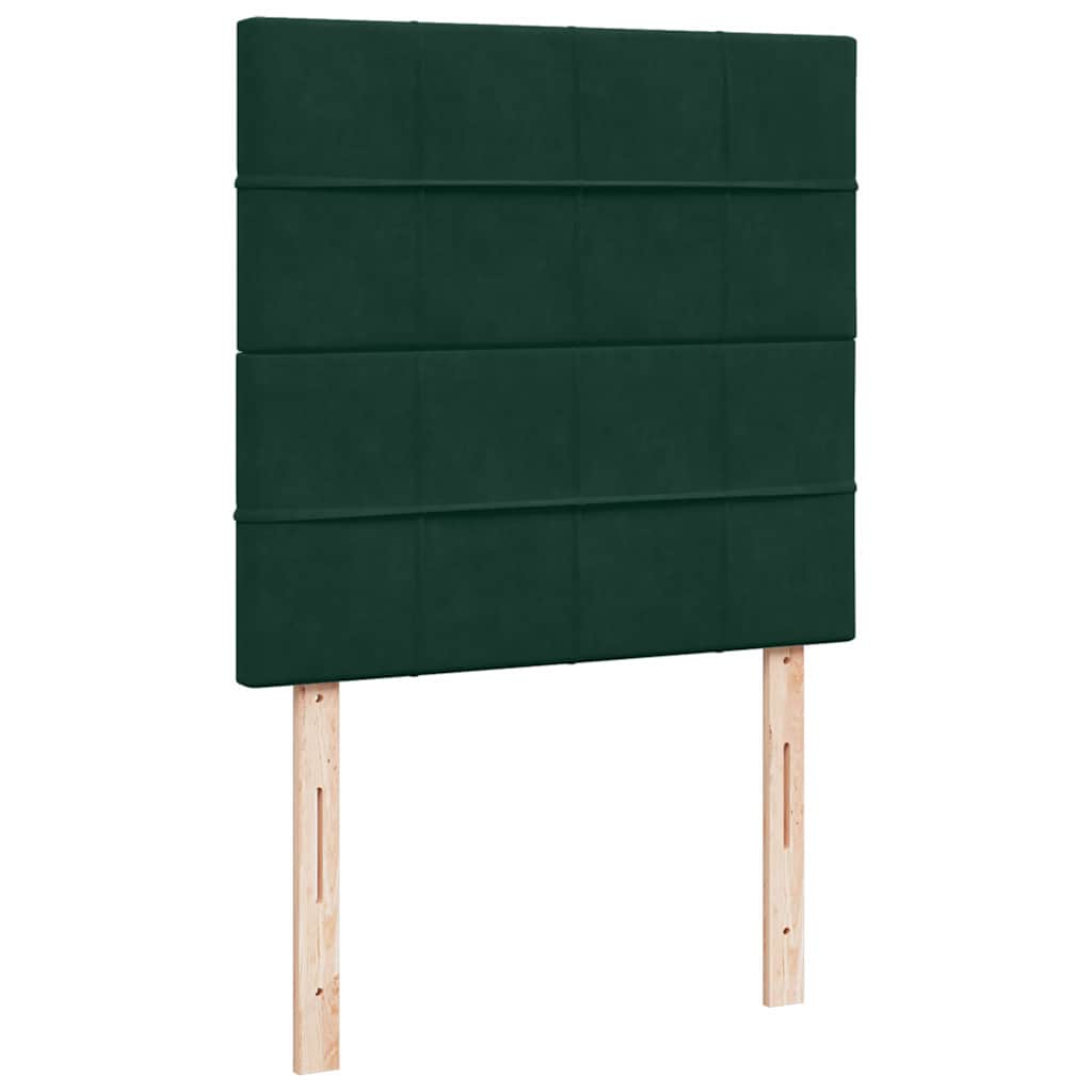 Box spring krevet s madracem tamnozeleni 80 x 200 cm baršunasti