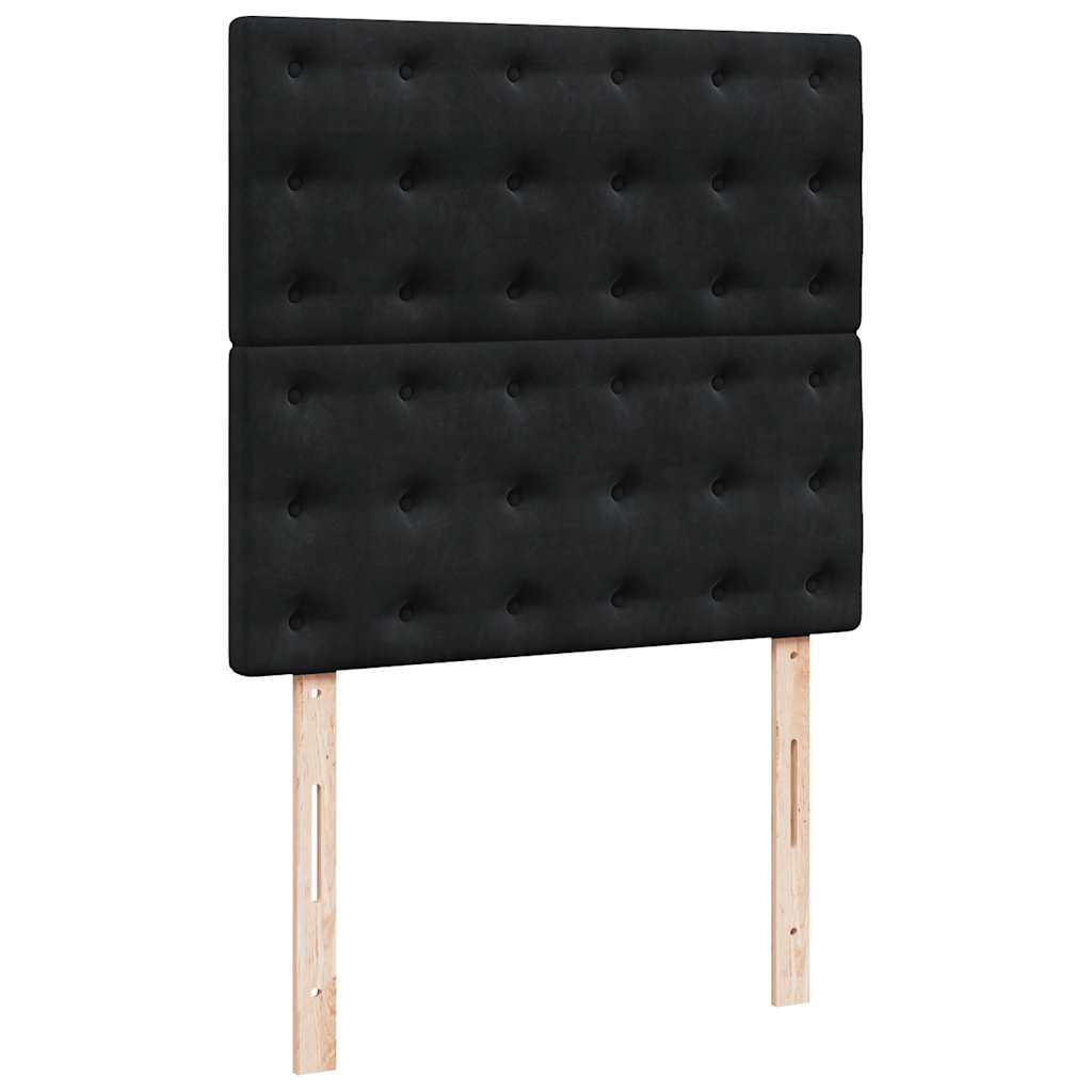 Box spring krevet s madracem crni 80 x 200 cm baršunasti
