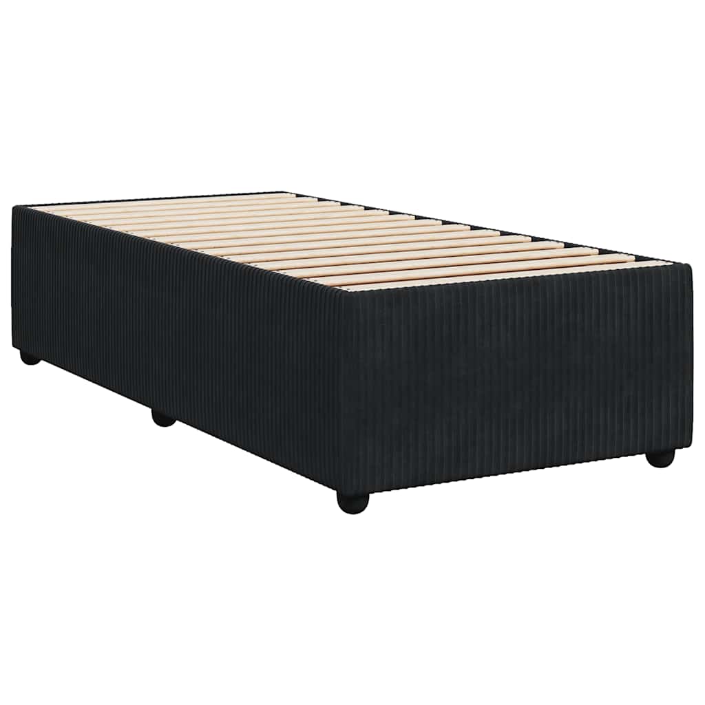 Box spring krevet s madracem crni 80 x 200 cm baršunasti