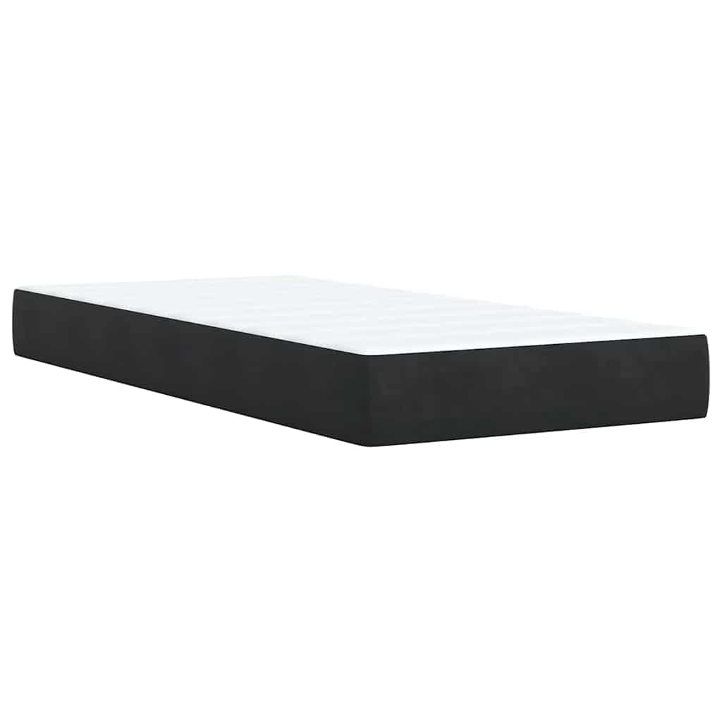 Box spring krevet s madracem crni 80 x 200 cm baršunasti
