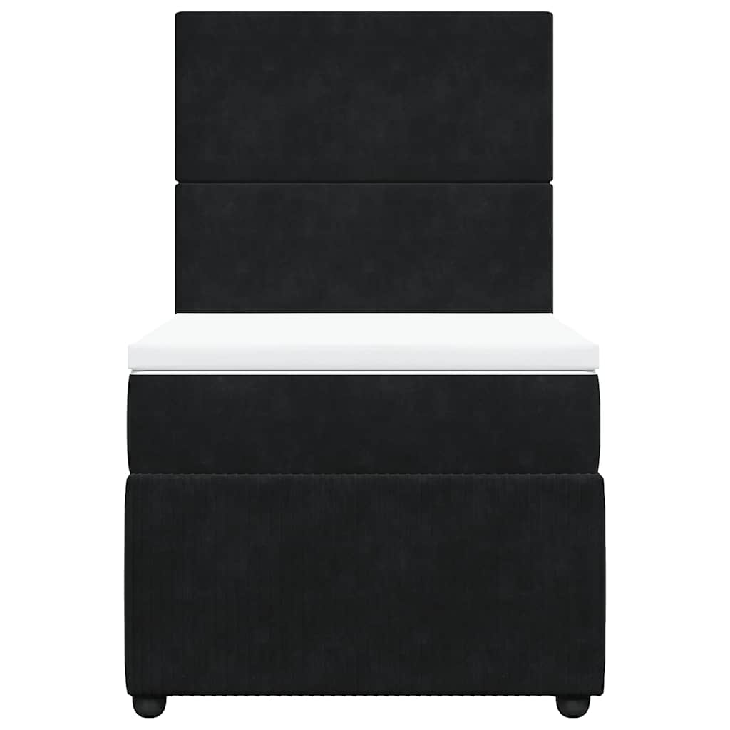 Box spring krevet s madracem crni 90x190 cm baršunasti