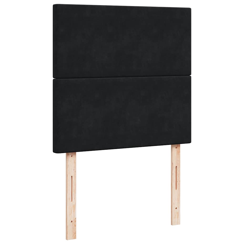 Box spring krevet s madracem crni 90x190 cm baršunasti