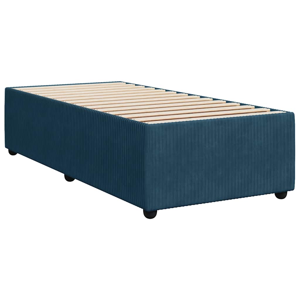 Box spring krevet s madracem tamnoplavi 100x200 cm baršunasti